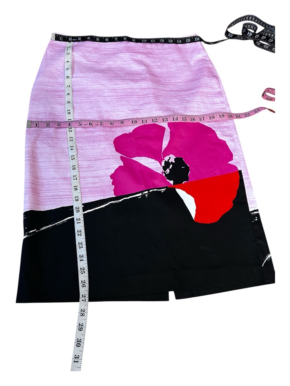 NEW YORK & COMPANY 7th AVE COLLECTION Y2K Midi Floral Graphic Skirt 10 - Picture 4 of 8